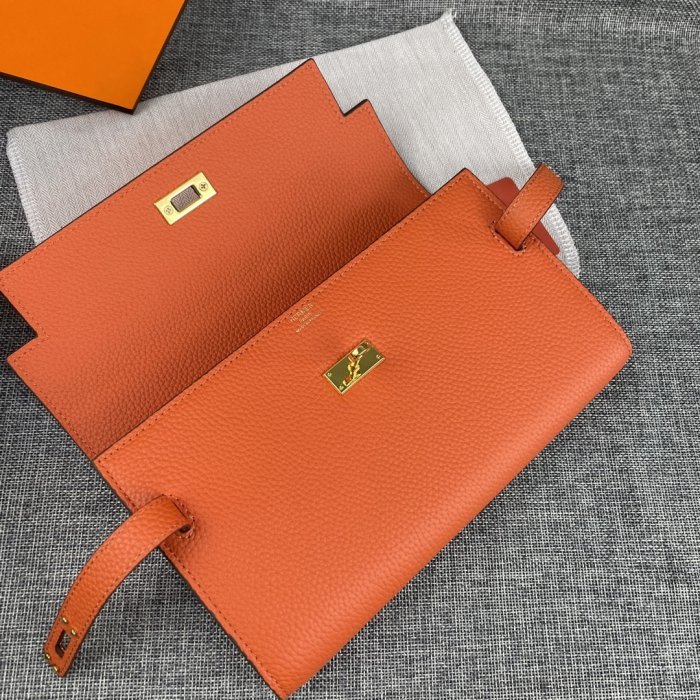 Клатч HERMES Kelly кожаный 24 см фото 5
