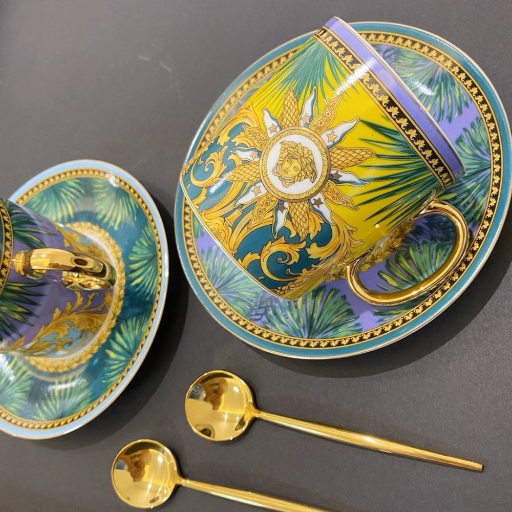 Кавовий набір посуду Color Forest Series з кістяного порцеляни фото 5