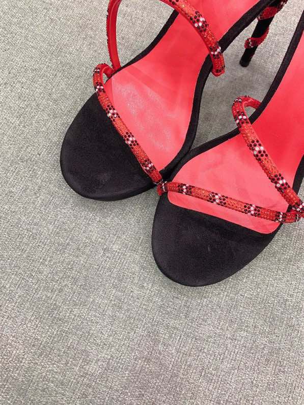 Sandals on platform and high heel at form snake with rhinestones фото 5