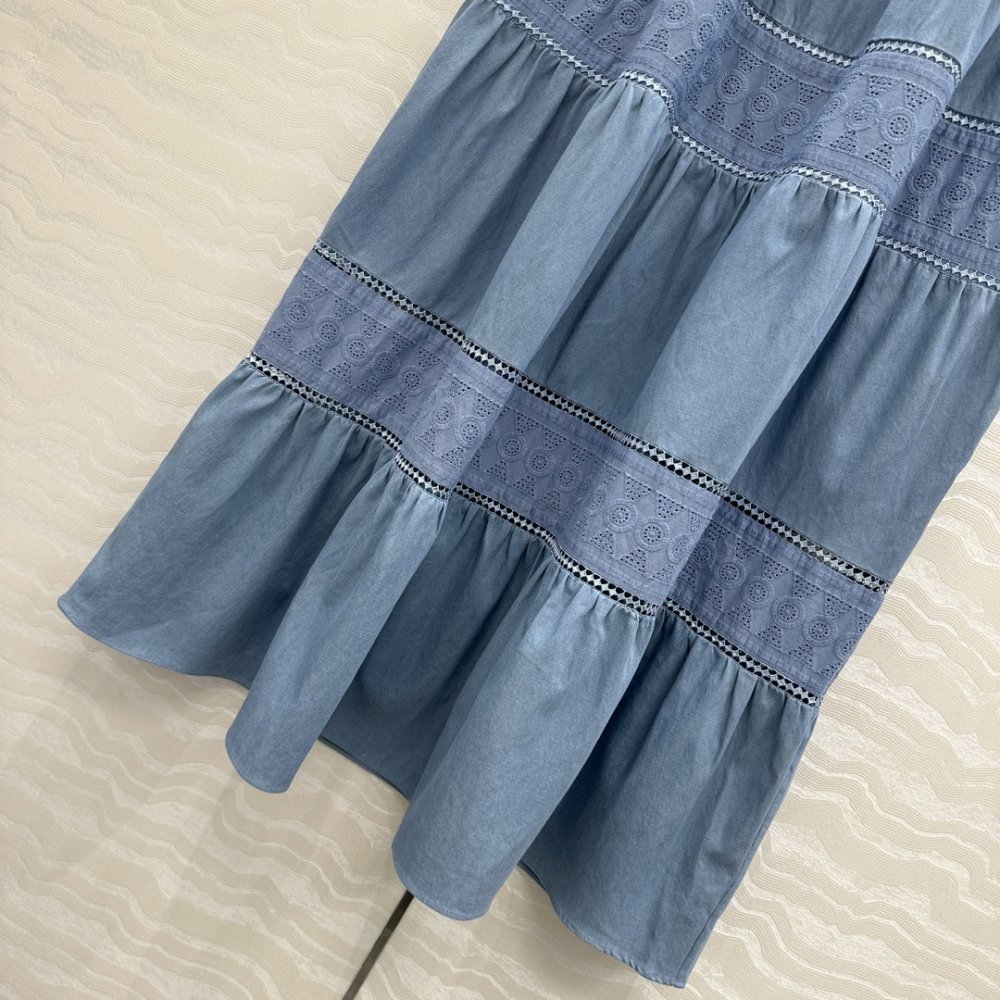 Long denim skirt фото 7