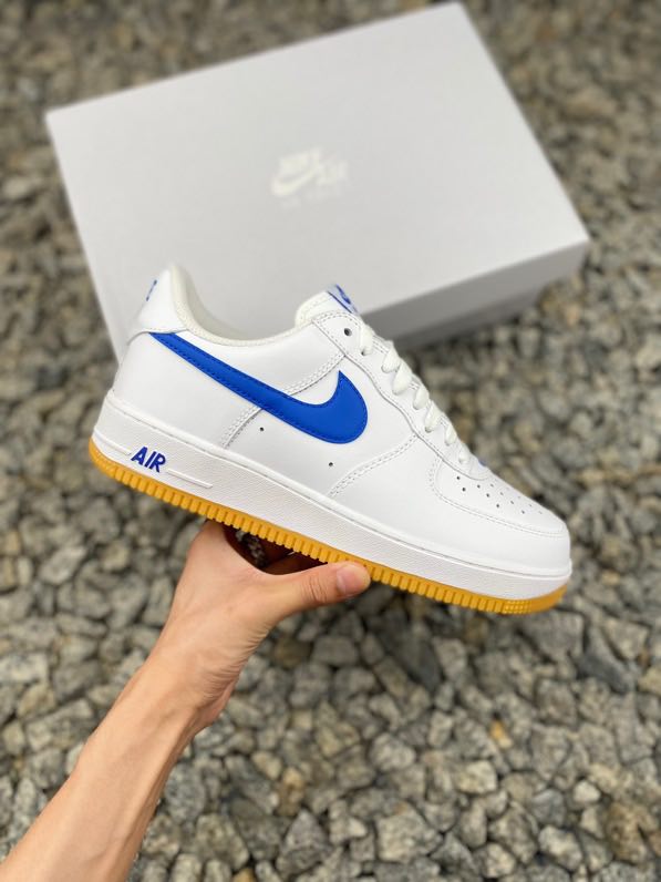 Кроссовки  Air Force 1 07 Low Blue Yellow фото 4