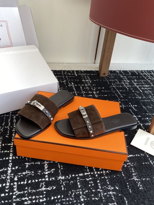 Шлепанцы женские Hermes Kelly фото 3