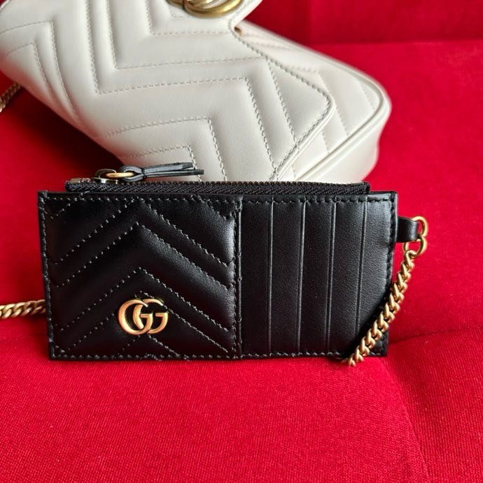 A bag women's GG Marmont at white skin 21 cm фото 2