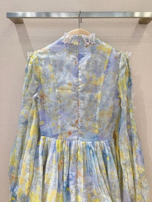 Mini dress of silk linen cloth фото 6