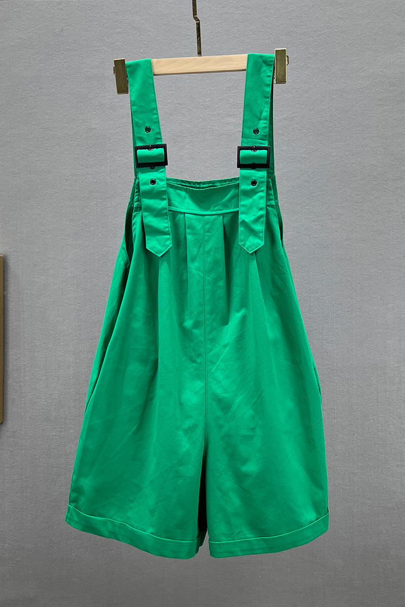 Short female jean overalls, free, from high waist фото 6