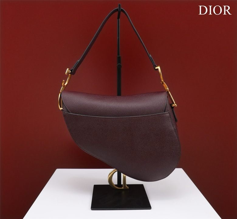 Сумка кожаная Dior Saddle 25 см фото 4