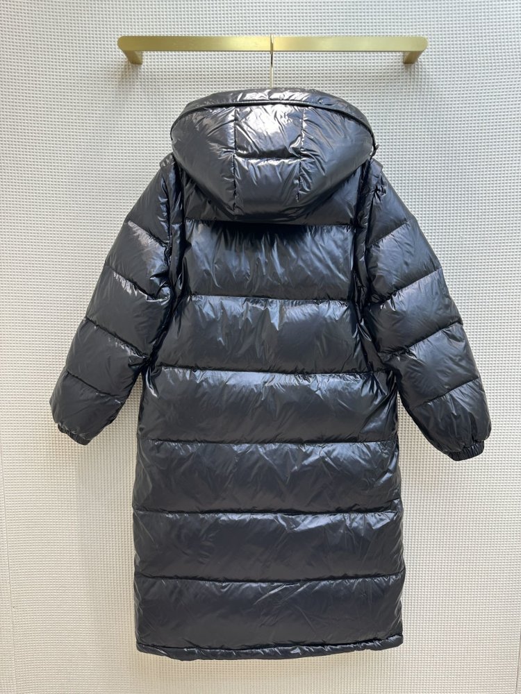Down jacket a long female without Sleeveless фото 8