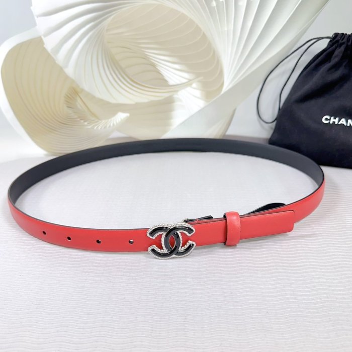 Belt leather female 2 cm