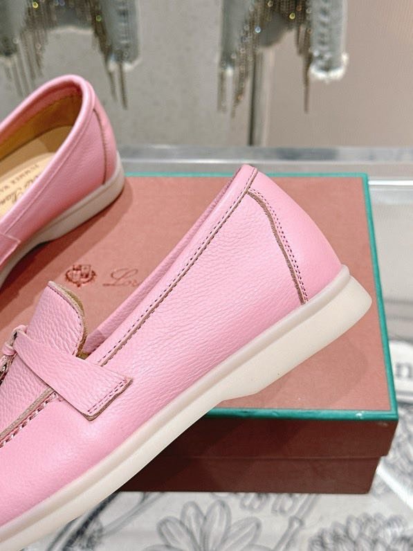 Лоферы женские кожаные розовые фото 5