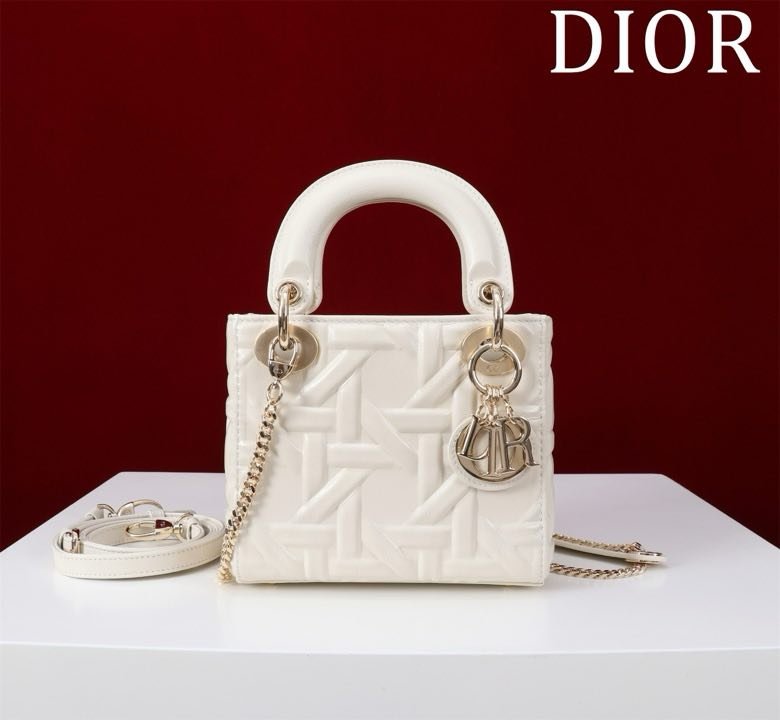 Сумка шкіряна Lady Dior 17 см