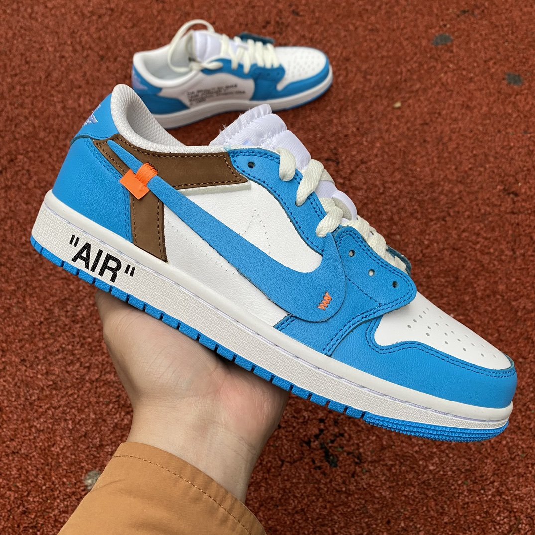 Кроссовки Air Jordan 1 Retro High Off-White University Blue AQ0818-148