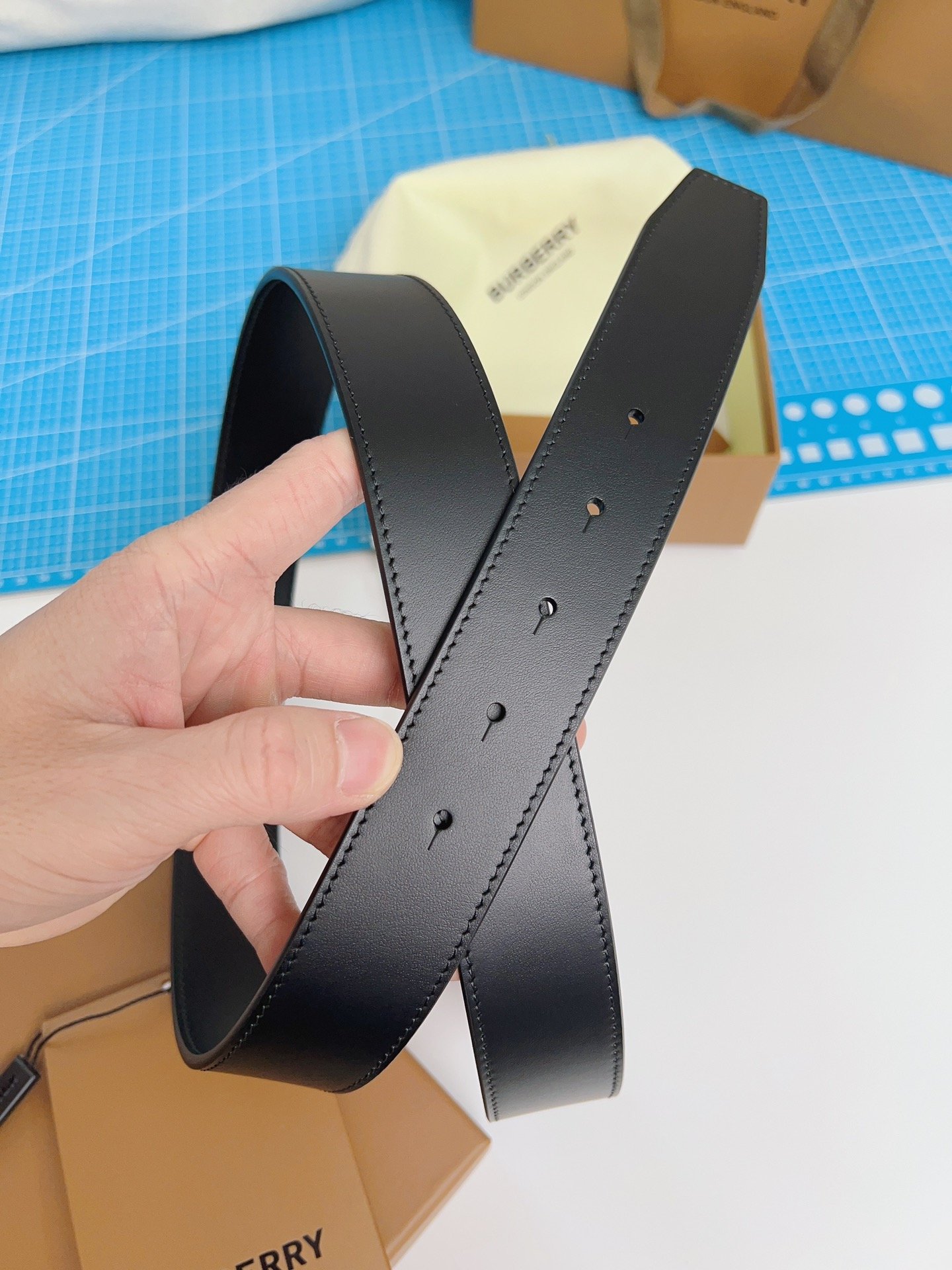 Belt leather 3.5 cm фото 7