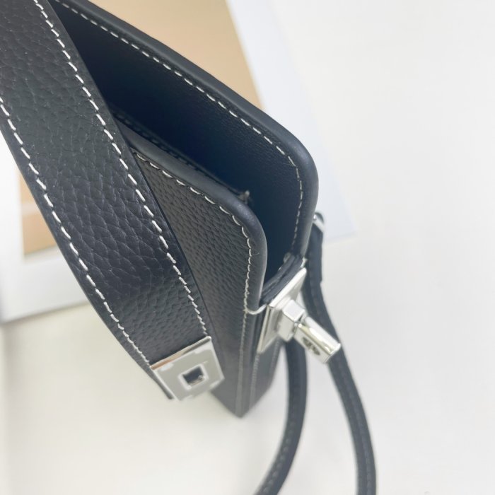 Кожаный чехол для телефона Hermes Hac a Box 17x10 см фото 6