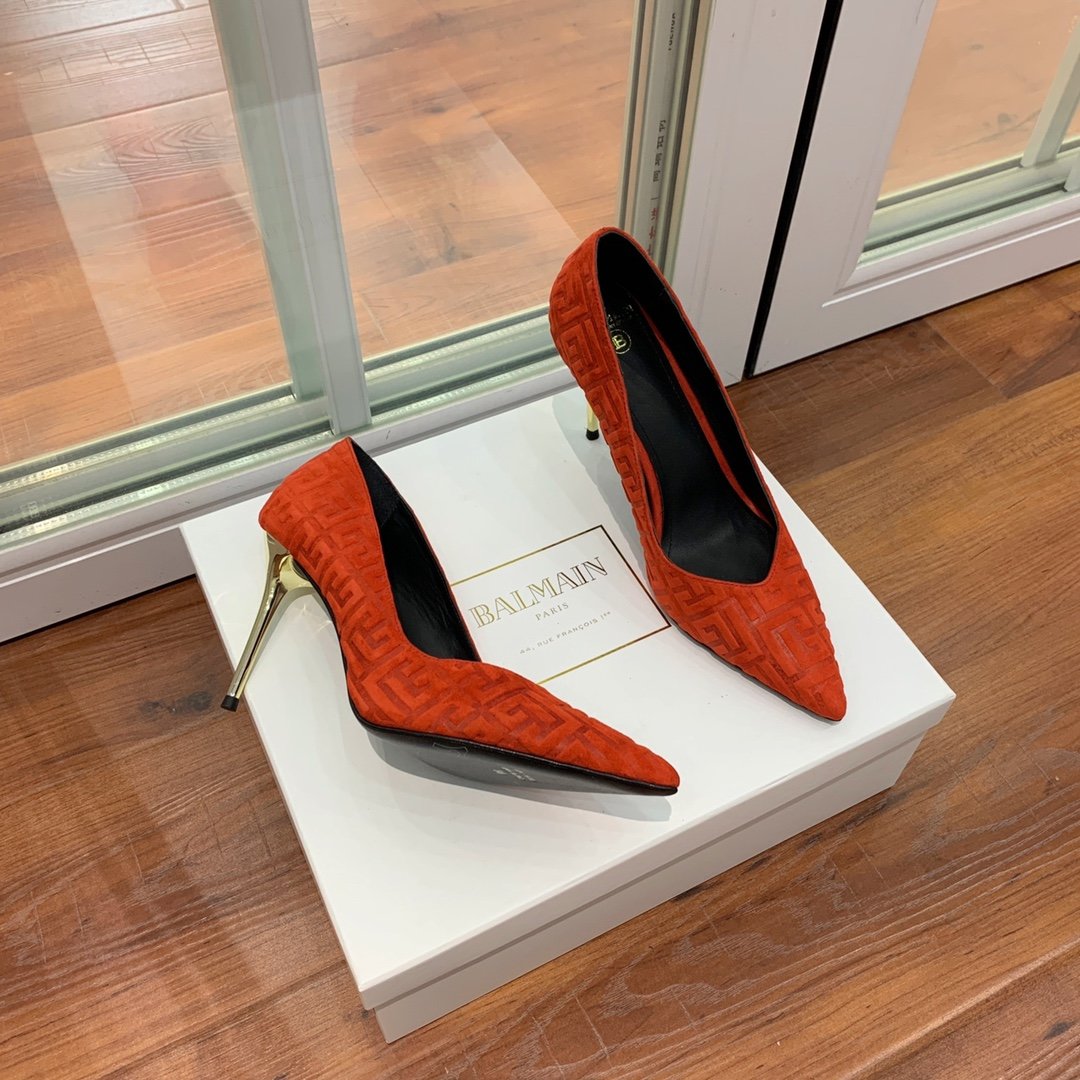 Туфли женские на высоком каблуке красные фото 2
