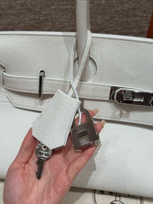 Сумка SHOULDER BIRKIN BLANC в коже Clemence 42 см фото 9