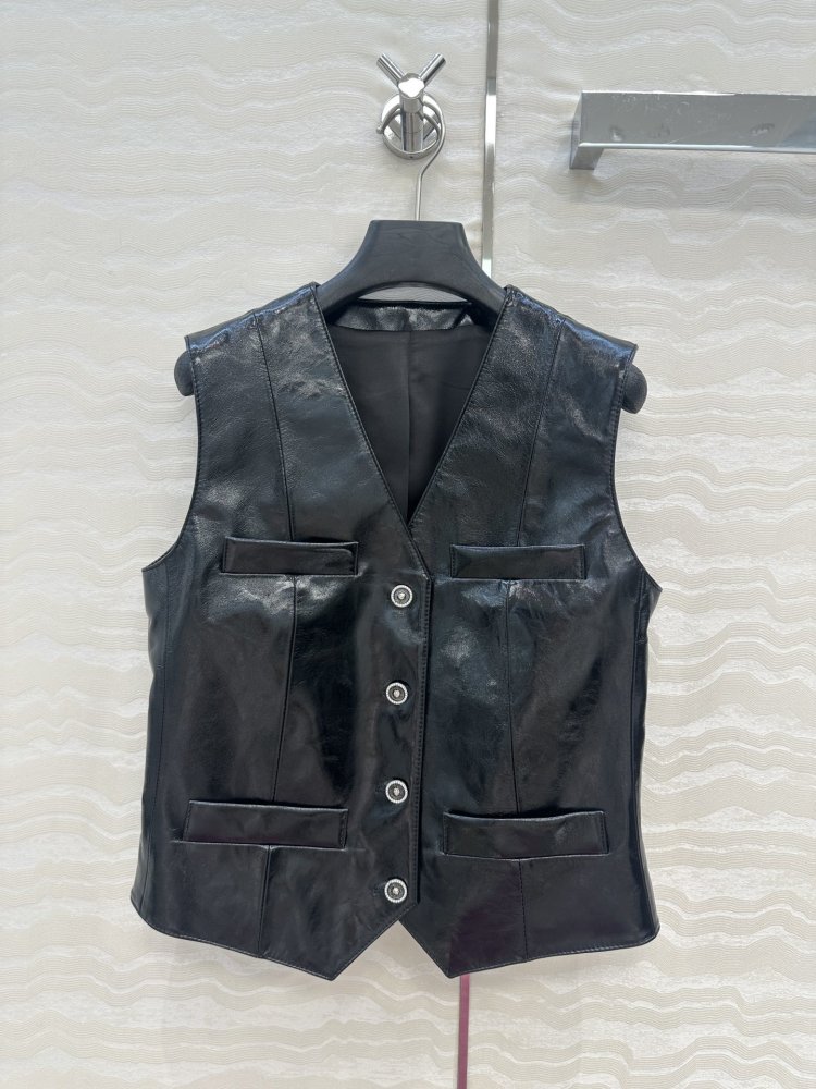 Vest leather female
