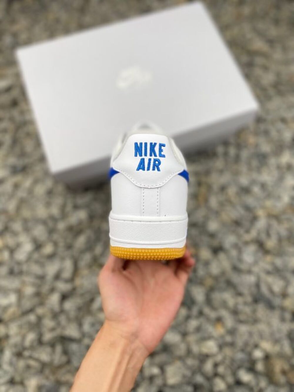 Кроссовки  Air Force 1 07 Low Blue Yellow фото 5