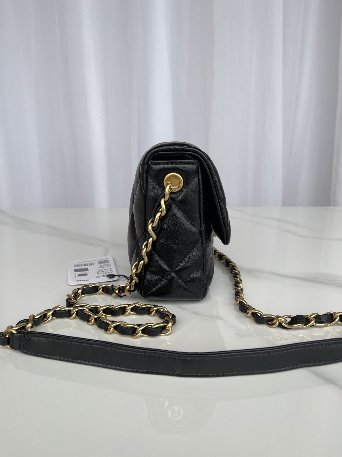 Сумка Mini Flap Bag AS3979 18 см, черная фото 2