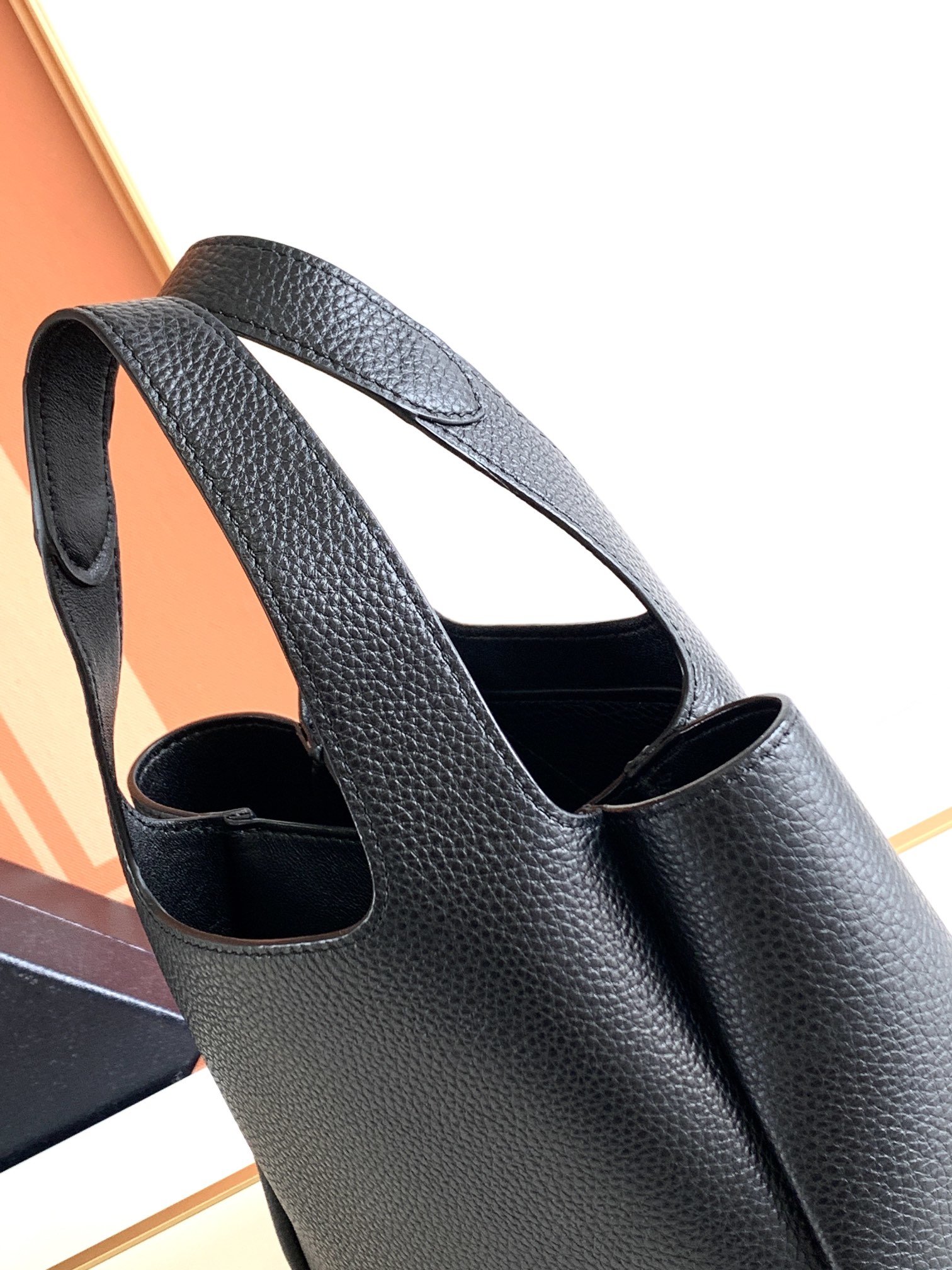 Сумка Leather handbag Reverse stitching 1BA349 18 см фото 6