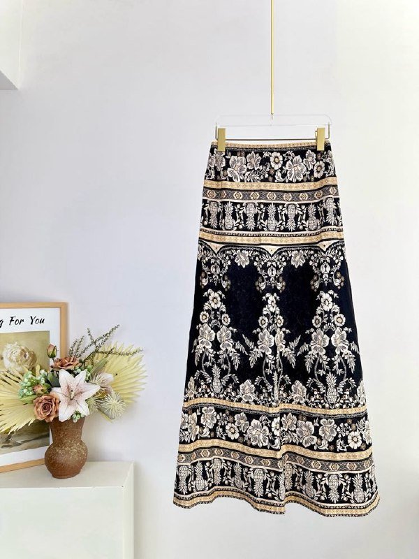 Long linen skirt of series ILLUMINATE