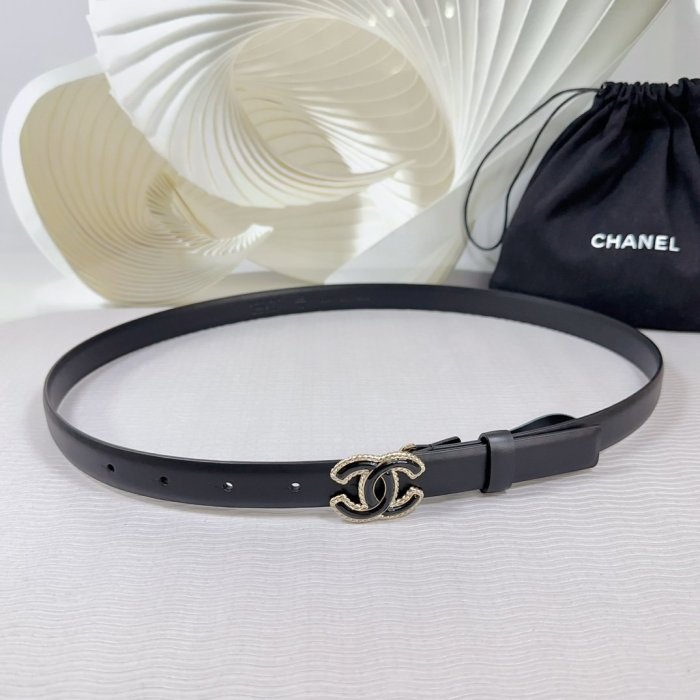 Belt leather female 2 cm