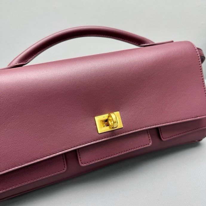 Сумка Toscana 27 см бордовая фото 4