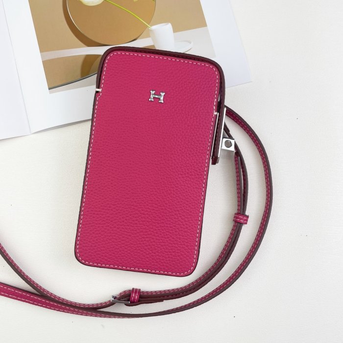 Кожаный чехол для телефона Hermes Hac a Box 17x10 см