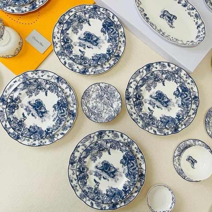 Set crockery of костаного porcelain, 41 subject фото 5
