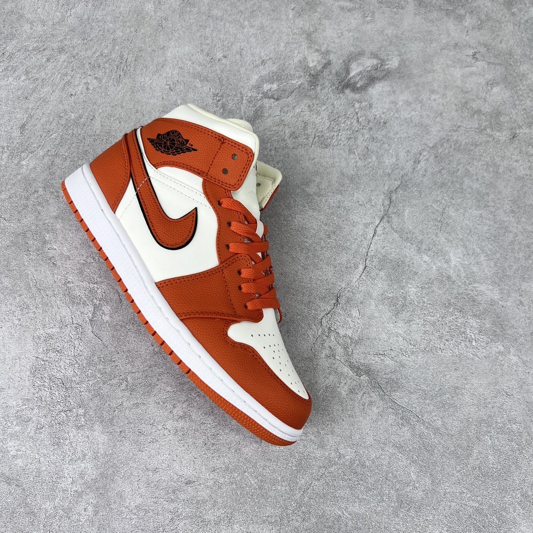 Jordan aj 1 mid red best sale and white