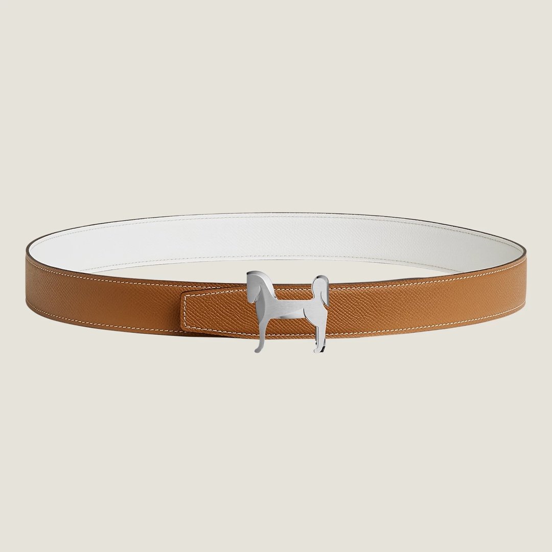 Male belt 3.2 cm leather bilateral