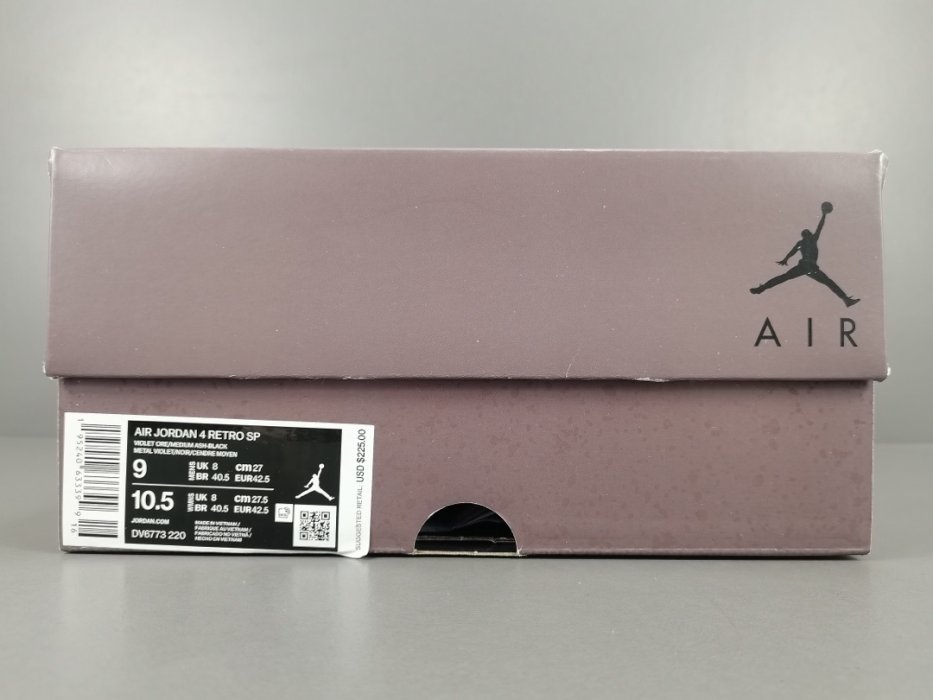 Кроссовки A Ma Maniere x Air Jordan 4 Retro Violet Ore фото 9