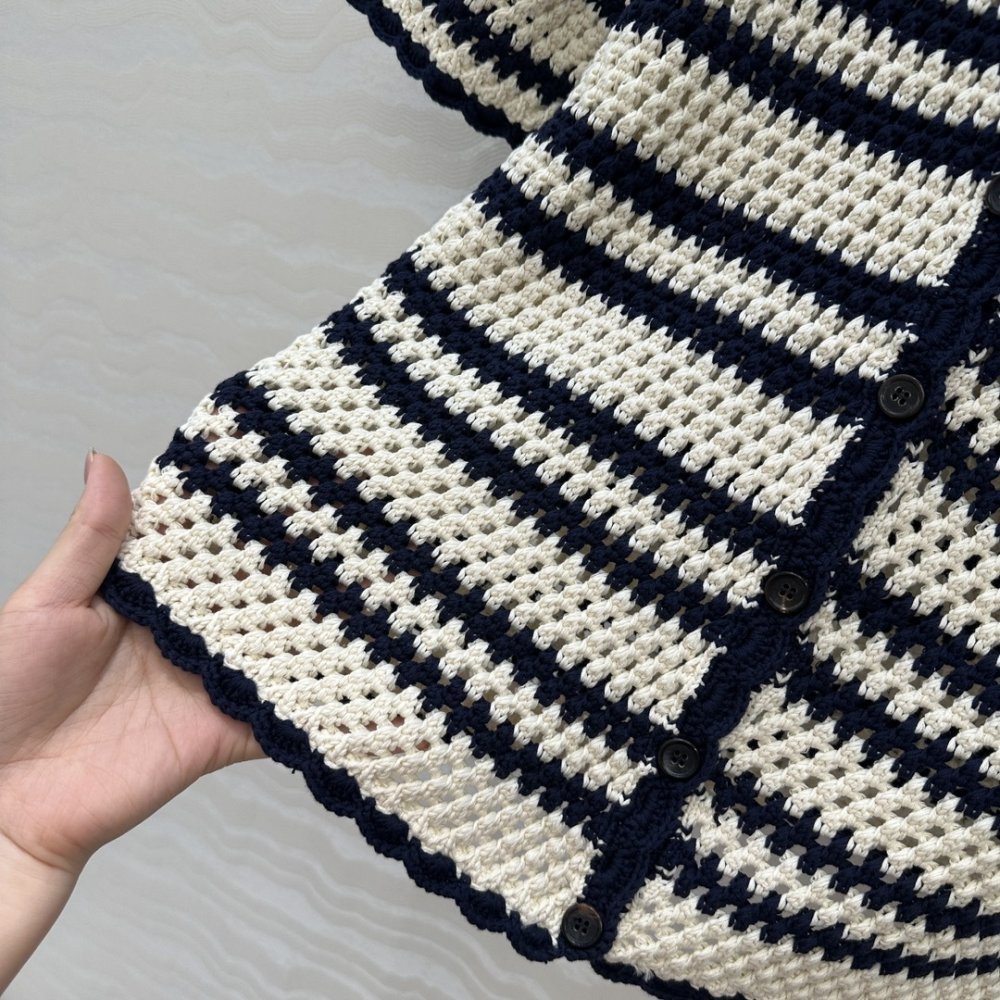 Knitted crochet cardigan from short sleeves фото 6