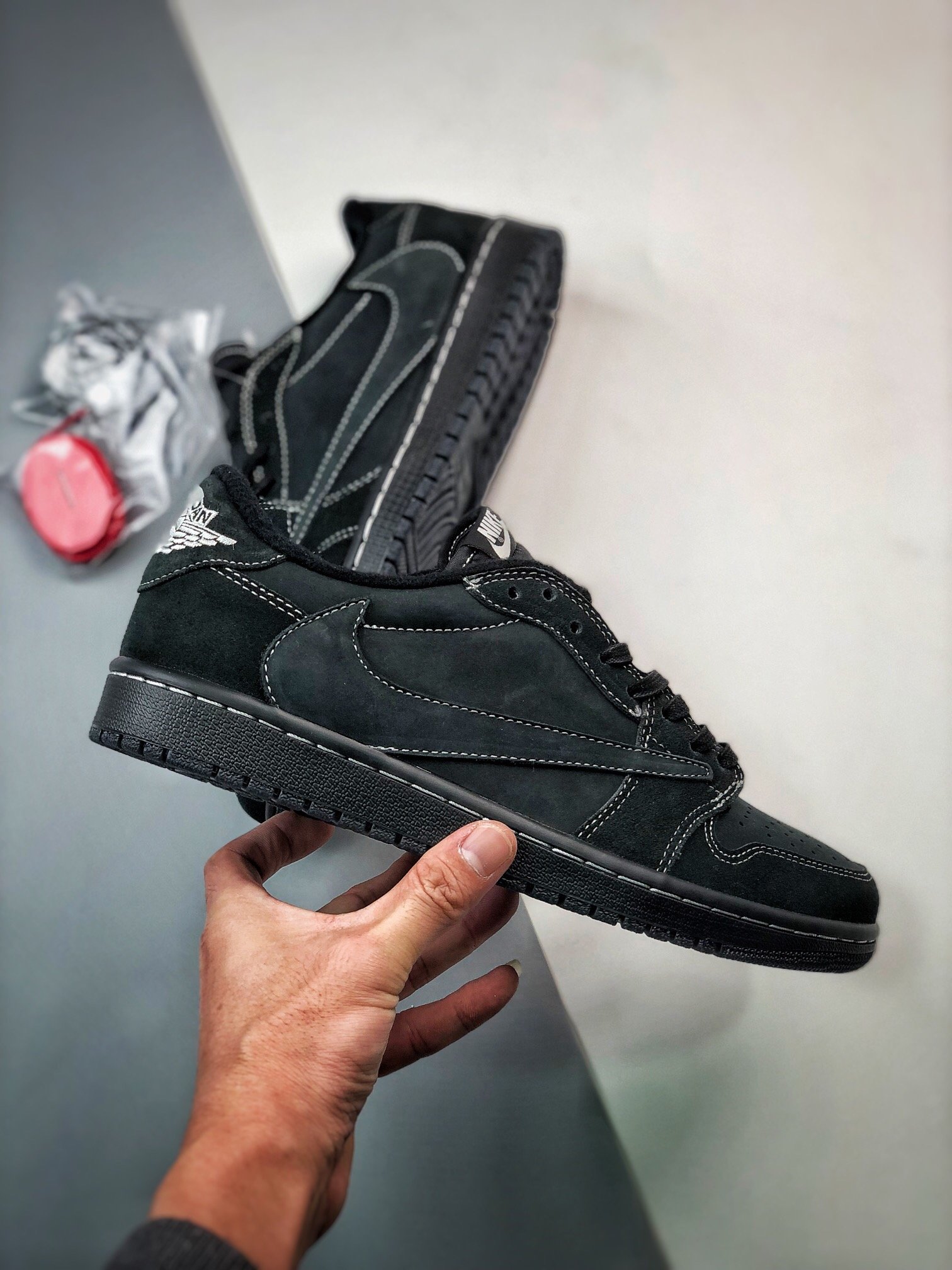 Кроссовки Travis Scott x Air Jordan 1 Low OG DM7866-001 фото 4