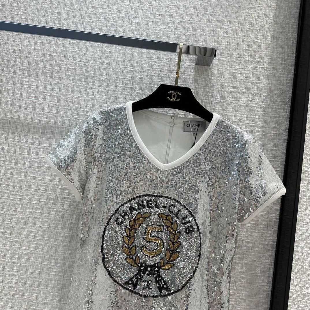 T-shirt women's from silver Glitter фото 2