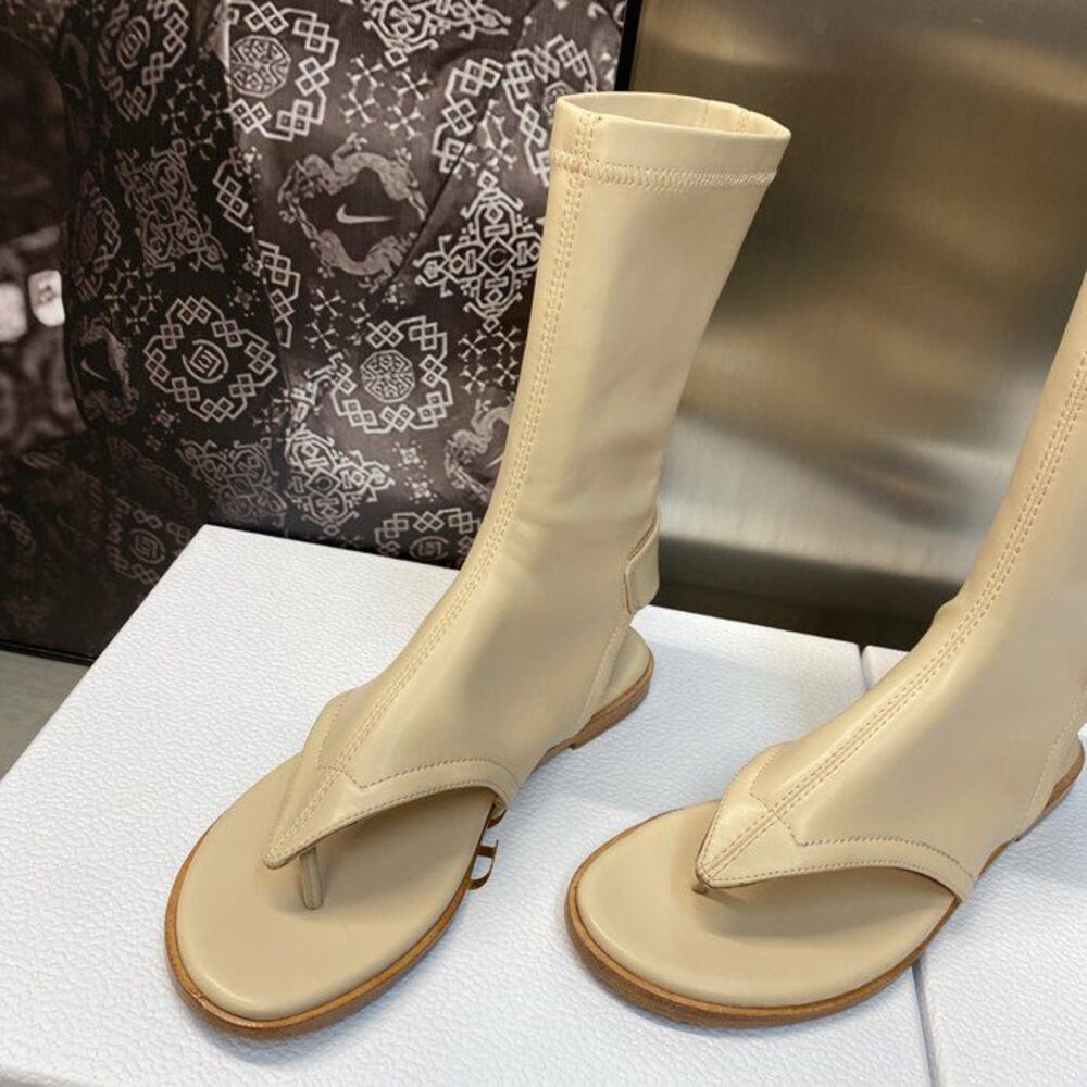 Sandals beige leather фото 4