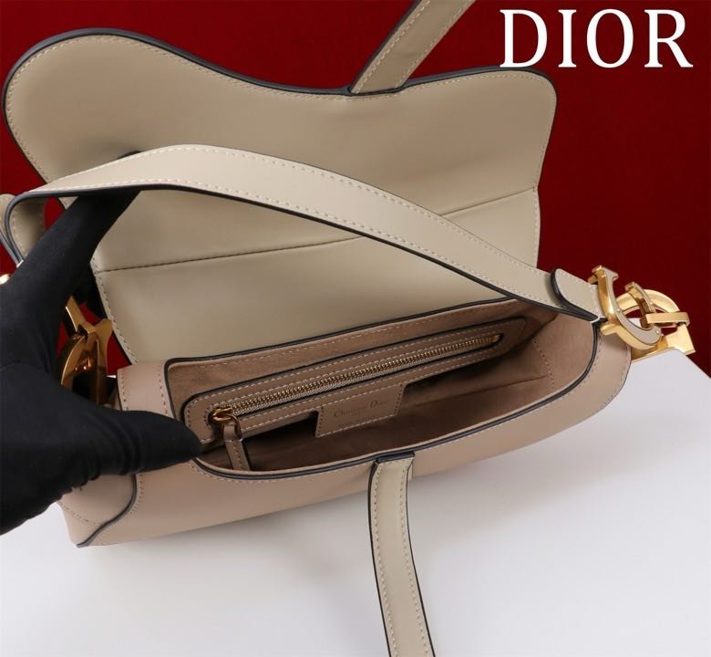 Сумка кожаная Dior Saddle 25 см фото 6