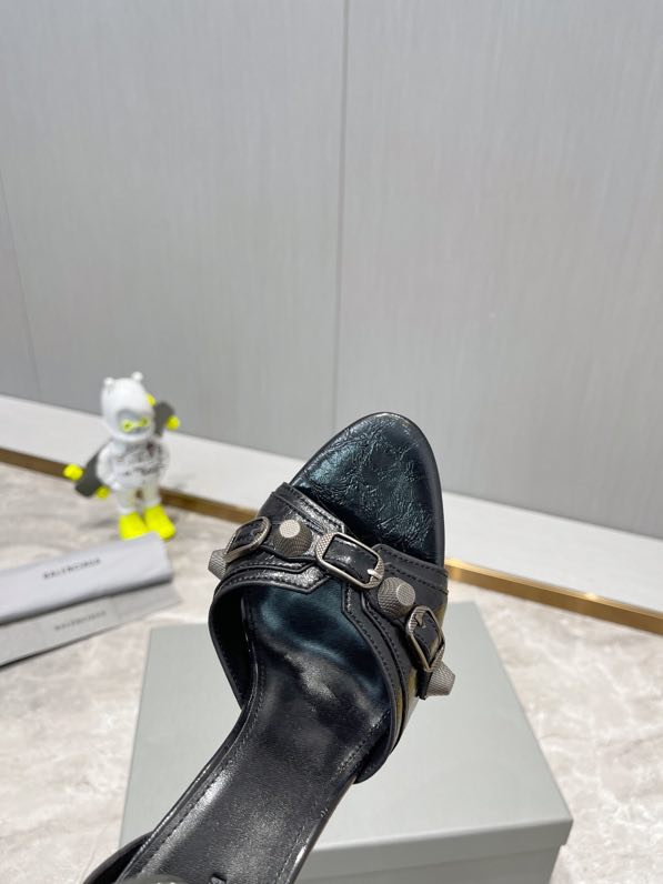 Sandals black on high heel (10.5 cm) фото 5