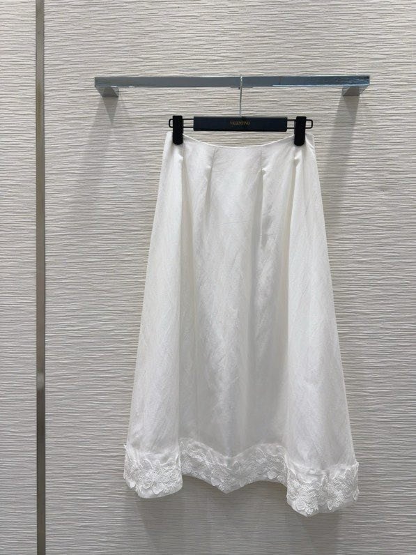 Спідниця лляна біла фото 7