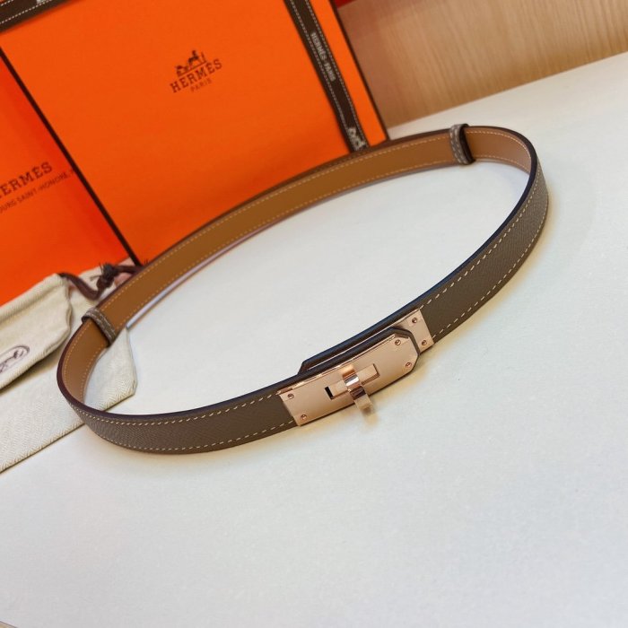 Belt HERMES Kelly leather female 1.8 cm