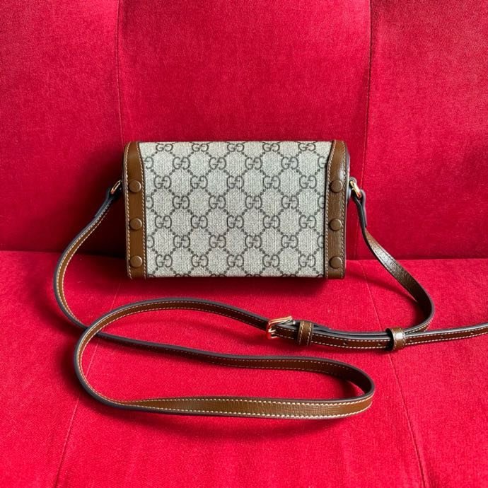 A bag women's Gucci Horsebit 1955 GG 18 cm фото 3