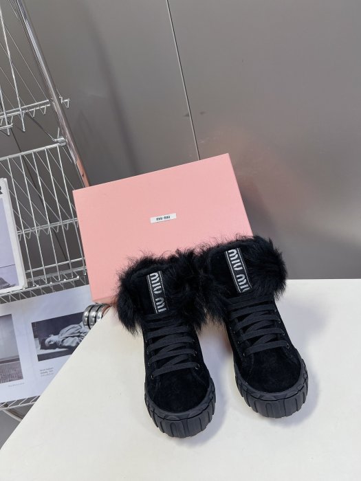 Sneakers from fur winter