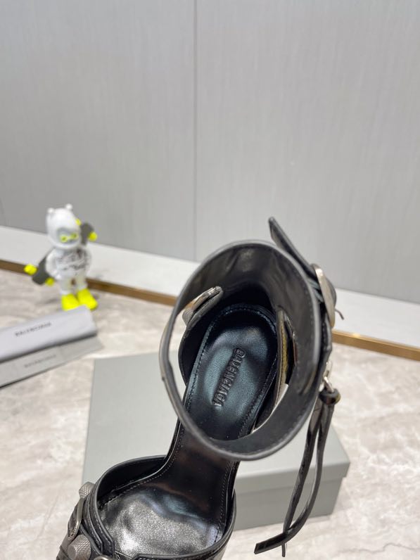 Sandals black on high heel (10.5 cm) фото 6