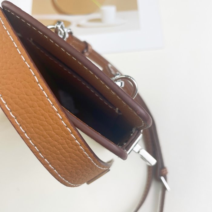 Кожаный чехол для телефона Hermes Hac a Box 17x10 см фото 6