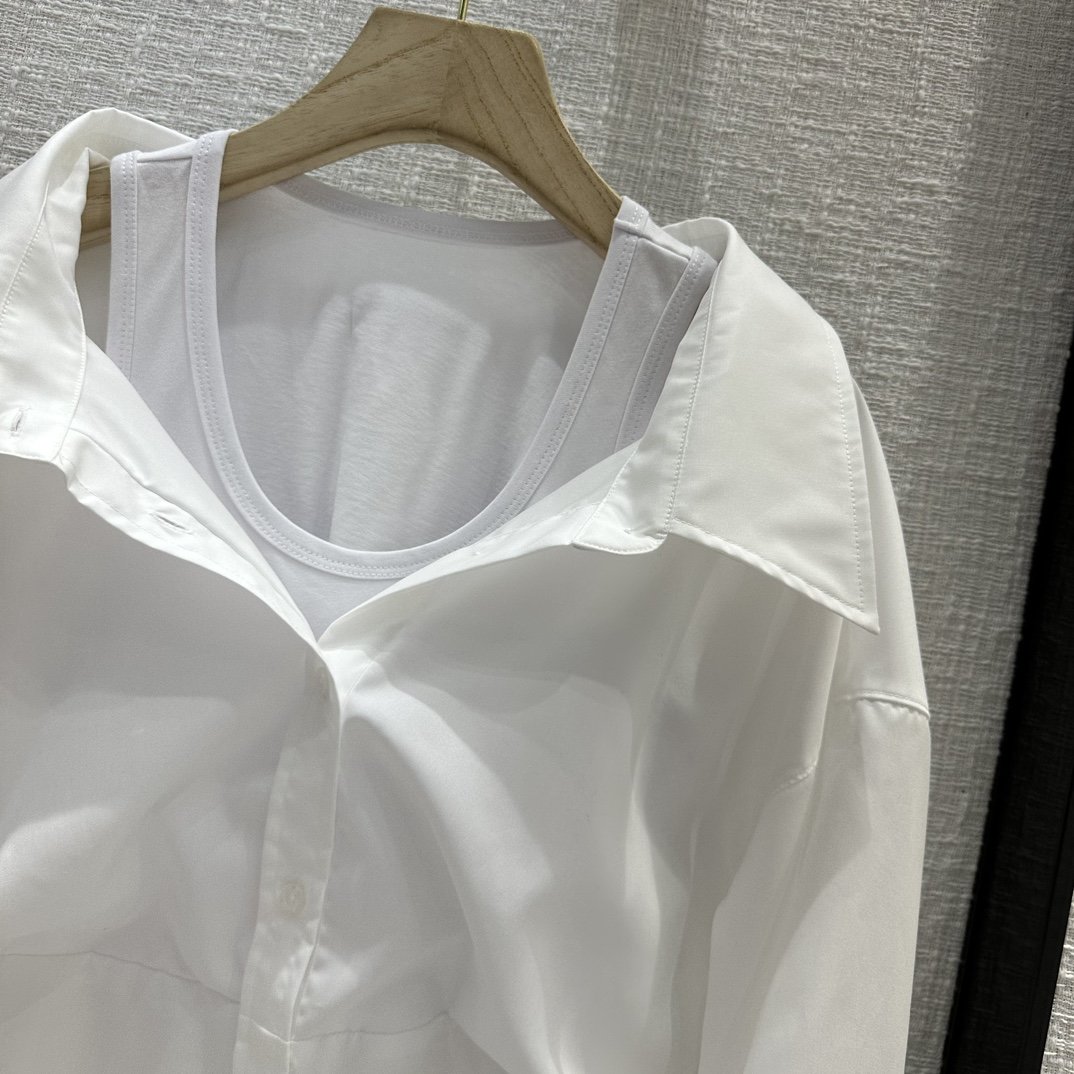 Комплект рубашка с майкой белый фото 4
