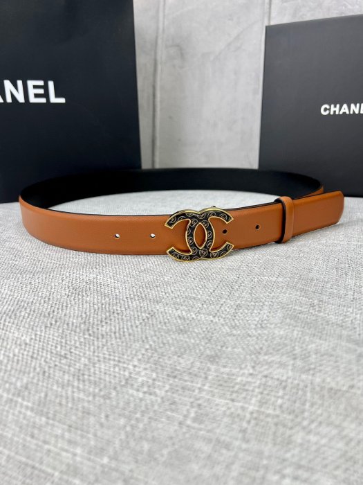 Belt leather female 3 cm