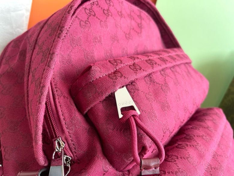Рюкзак Gucci GG canvas large Rosso Ancora 40 см фото 7