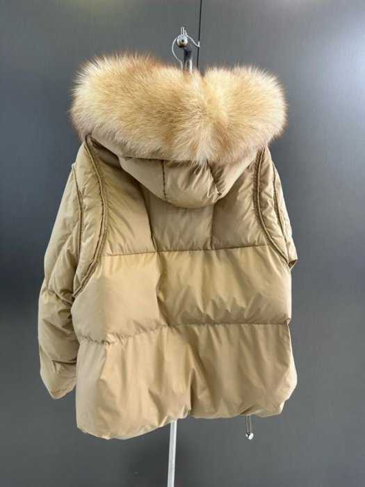 Down jacket female from fox fur фото 8