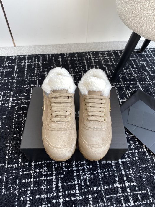 Sneakers on fur