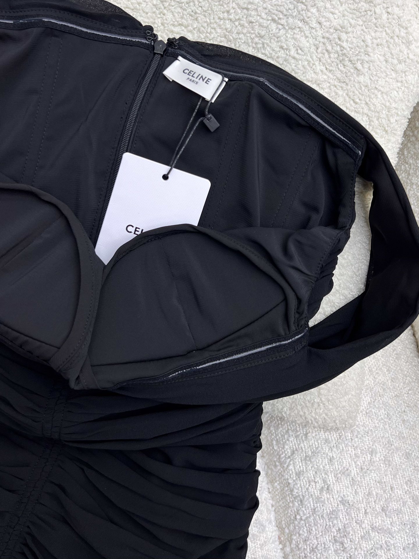 Платье мини черное (шелк 100%) фото 8