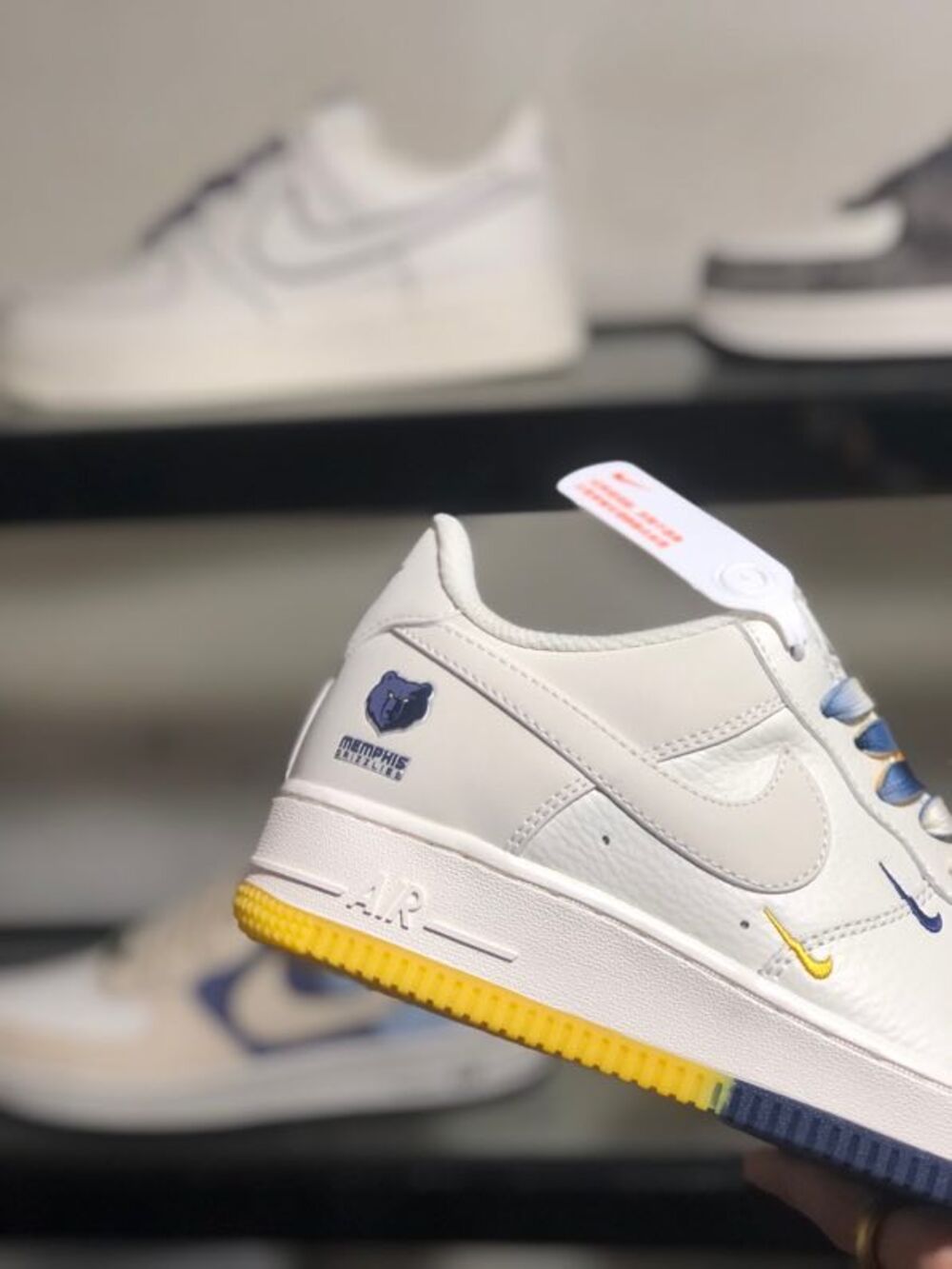 Кроссовки  Air Force 1 07 Low White Blue Limited фото 8